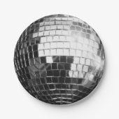Ronde Disco Ball Stickers Papieren Bordje (Voorkant)