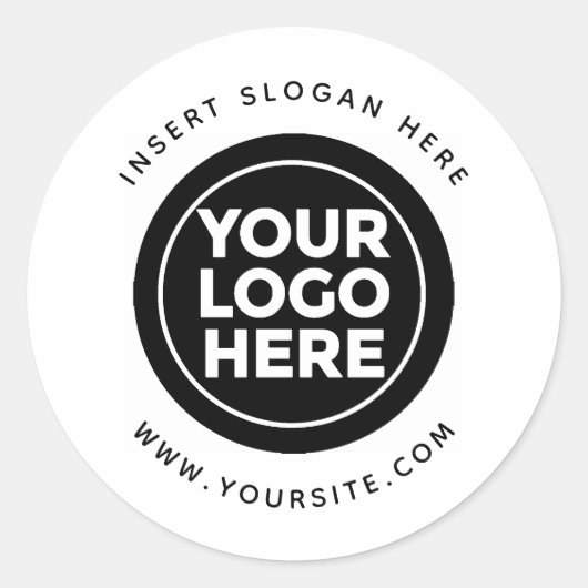 Ronde Douane Uw Logo van het Bedrijf Sticker (Voorkant)