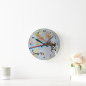 Ronde Dragonfly Design avec Gold Look Wings Horloge (Maison)