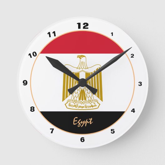 Ronde Drapeau égyptien, Egypte mode tendance / horloge d (Recto)