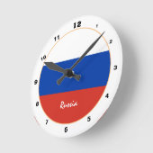Ronde Drapeau russe, Russie Horloge de conception tendan (Angle)