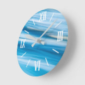 Ronde Eau bleue claire Mur Horloge (Angle)