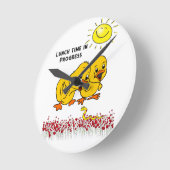 Ronde Écueils Jaunes Horloge Florale Solaire (Angle)