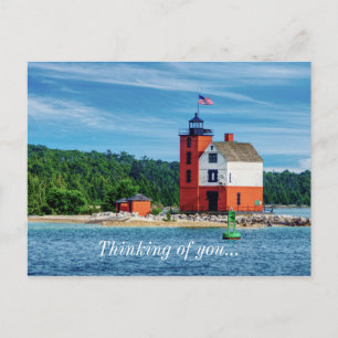 Ronde eilandvuurtoren denken aan je Briefkaart