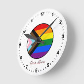 Ronde Élégant Progrès Arc en arc drapeau Horloge /Couleu (Angle)