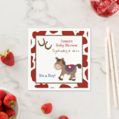 Ronde Em Up Westerne Horse Napkins Servetten (Insitu)