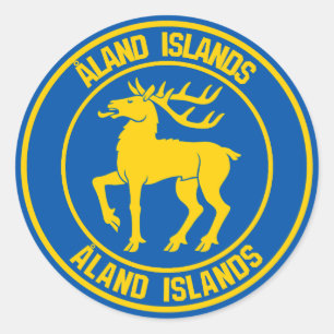 Ronde Emblem van de Åland-eilanden Sticker