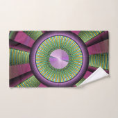 Ronde en kleurrijke moderne, decoratieve fractale handdoek (Handdoek)