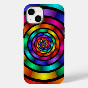 Ronde en Psychedelic Colorful Modern Fractal Art Case-Mate iPhone 14 Hoesje
