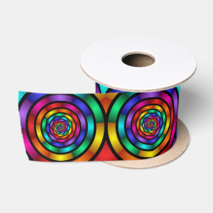 Ronde en psychedelische kleurrijke moderne fractal lint