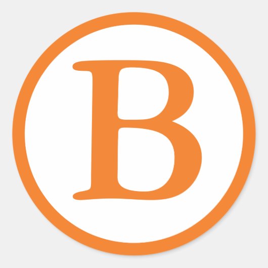 Ronde Envelop Afdichtingen met Monogram - Medium S Sticker (Voorkant)