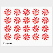 Ronde eppermint-stickers sticker (Vel)