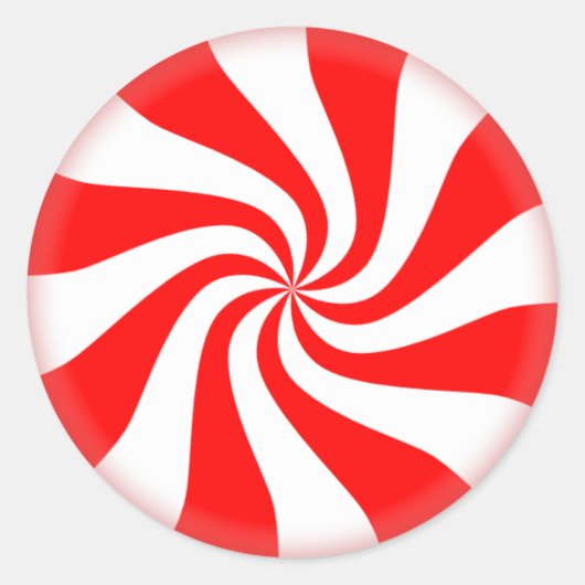 Ronde eppermint-stickers sticker (Voorkant)