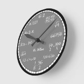 Ronde Équations en mathématiques grises Grande horloge p (Angle)