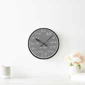 Ronde Équations en mathématiques grises Grande horloge p (Maison)