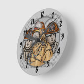 Ronde Équipe de pompiers horloge (Angle)