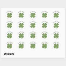 Ronde "Erin Go Bragh" Shamrock-Stickers