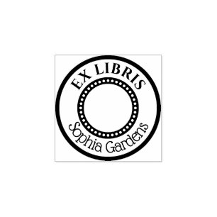 Ronde Ex Libris Decoratieve binnencirkel Rubberstempel