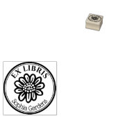 Ronde Ex Libris - Handmatige ventilator Rubberstempel (Gestempeld)