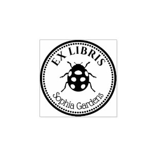Ronde Ex Libris - Ladybird Rubberstempel