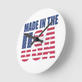 Ronde Fabriqué aux USA Horloge (Angle)