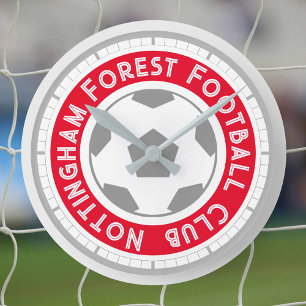 Ronde Fan de football ou soutien de football Horloge ron