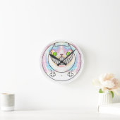 Ronde Fat Cheshire Chat Acrylique Mur Horloge (Maison)