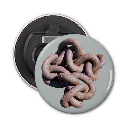 Ronde flesopener button flesopener (Voorkant)