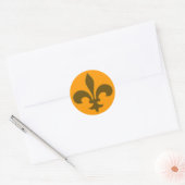 Ronde Fleur de Lis Stickers DONKERGOUD (Envelop)