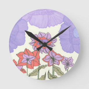 Ronde Flora Obscura – Horloge à impression florale trans