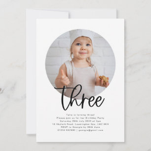 Ronde Foto 3 uitnodiging op zaterdag