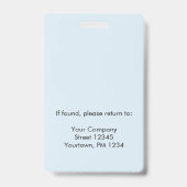 ronde foto-id van medewerker badge (Back)