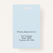 ronde foto-id van medewerker badge (Achterkant)