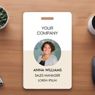 ronde foto-id van medewerker badge