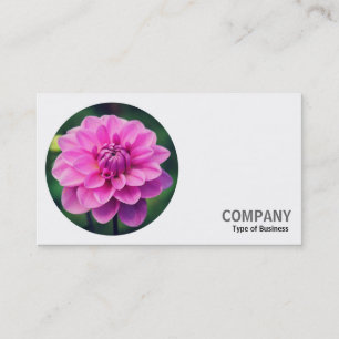Ronde foto - Roze Dahlia Visitekaartje