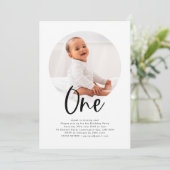 Ronde foto Uitnodiging op 1 dag (Staand voorkant)