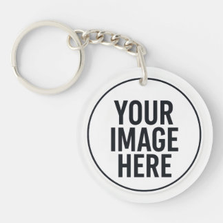 Ronde Foto Upload Sleutelhanger Met Metalen Ring
