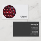 Ronde foto - verlicht toetsenbord visitekaartje (Voorkant / Achterkant)