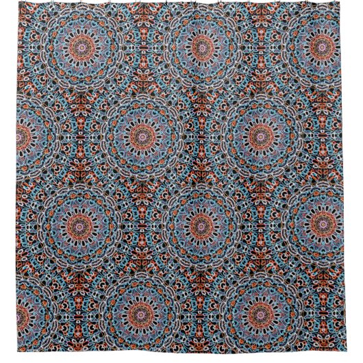 Ronde geometrie douchegordijn (Voorkant)