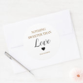 Ronde gepersonaliseerde liefde sticker (Envelop)