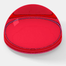Ronde glazen minimalist voor Cherry Red Circle Des