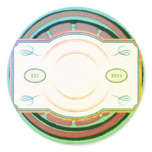  ronde gloeiende label sticker