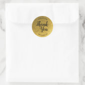 Ronde gouden bruiloft sticker (Tas)