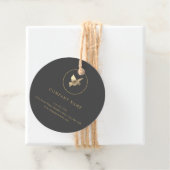 Ronde Gouden Waterverf Duif Logo Label (In situ)