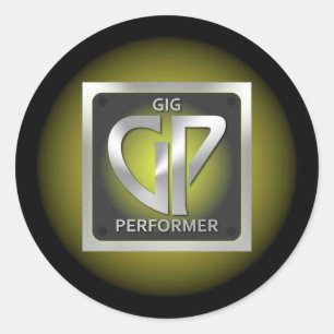 Ronde GP Sticker met Gele Logo