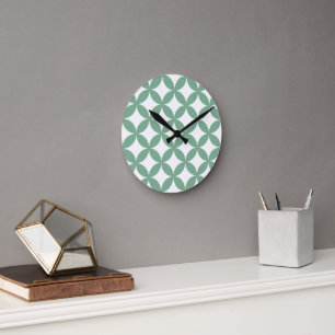 Ronde Green Shippo Round Wall Horloge - Tradition japona