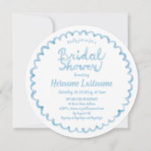 Ronde grillige blauw Lijst Vrijgezellenfeest Uitno Feestdagenkaart (Voorkant)