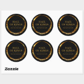 Ronde Grungy Goud en Zwart Labels (Vel)