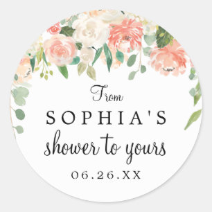 Ronde gunst Sticker -  perzik