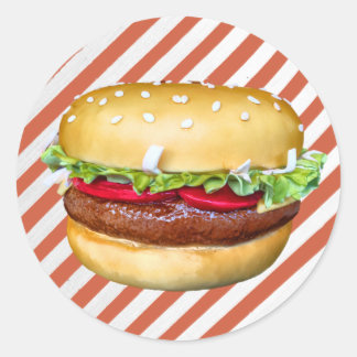 Ronde hamburgertaart sticker